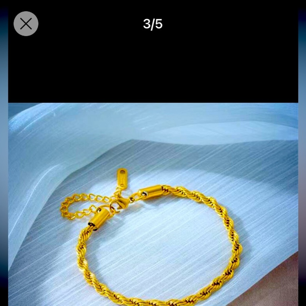 1set Vintage Fashionable Handmade Stainless Steel Twisted Rope Chain